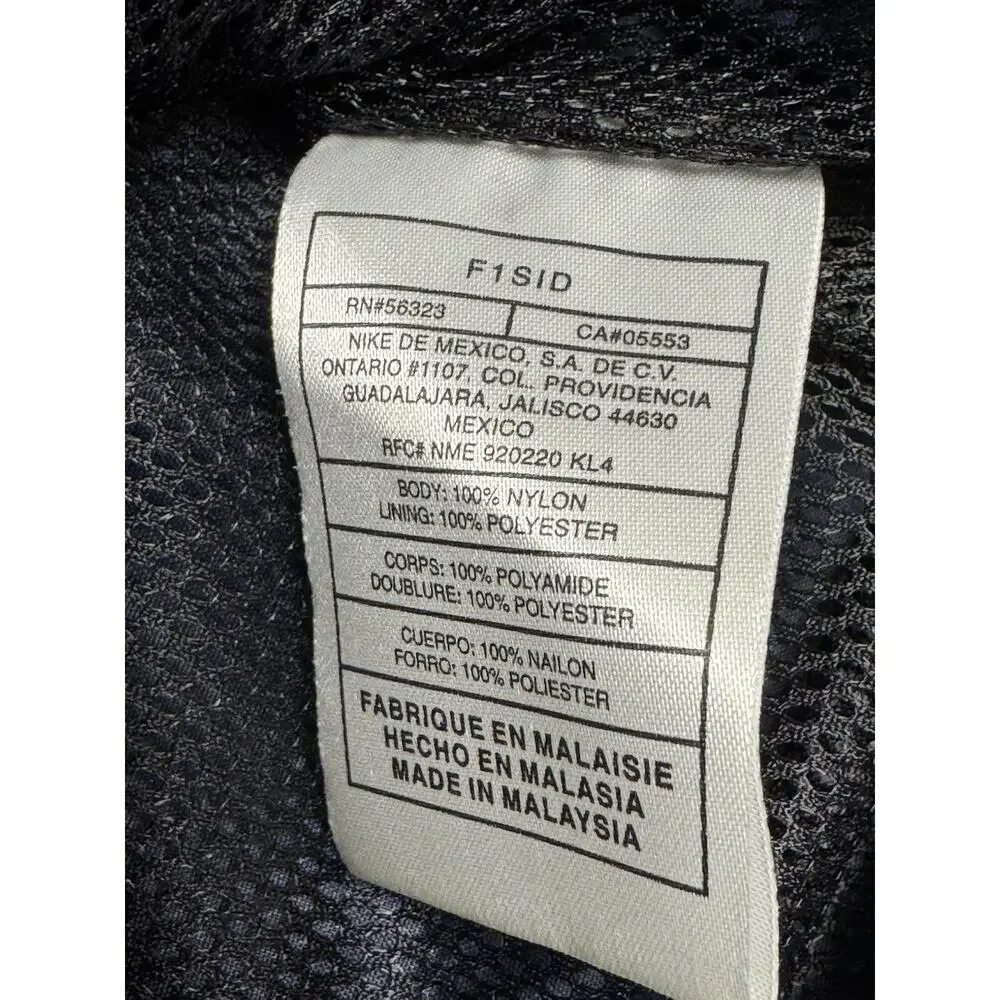 VTG NWT Nike Gray Tag XL Dark Navy Blue Full Zip Mesh Lined Windbreaker Jacket